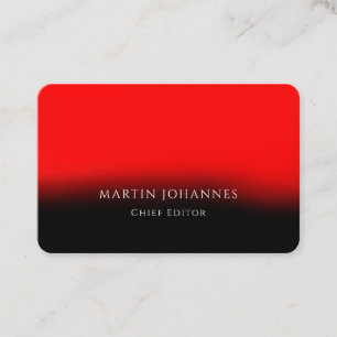 Cartão de Visita Elegante Simples Chique Vermelho