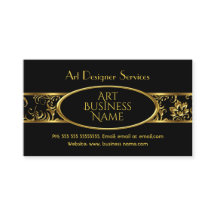 Elegante Simples Damasco Floral Preto Dourado