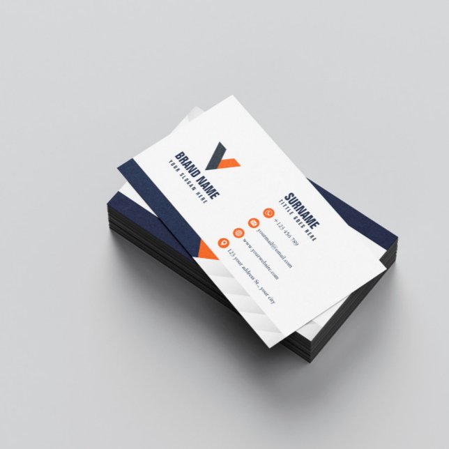 Cartão De Visita Elegante Simples Moderno (Criador carregado)