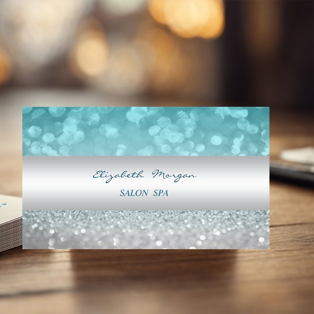 Cartão De Visita Elegante sofisticado Bokeh de Gliteria Moderna (Criador carregado)