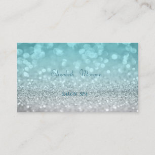 Cartão De Visita Elegante Sofisticado Moderno Brilho Azul Bokeh