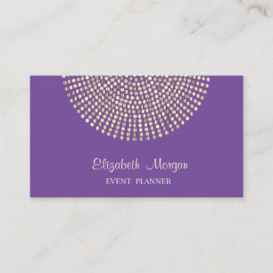 Cartão De Visita Elegante Sofisticado Profissional, Violeta, Pontos