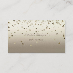 Cartão De Visita Elegante sofisticado, Simples, Confetti