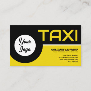 Cartão De Visita Elegante TAXI e logotipo para taxista