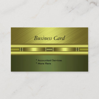 Cartão de Visita Elegante Verde Dourado Abacate