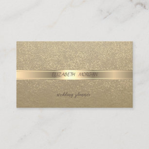 Cartão De Visita Elegante Vintage, Kraft, Confete Dourado