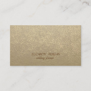 Cartão De Visita Elegante Vintage, Kraft, Confete Dourado