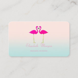 Cartão De Visita Elegantes Flamingos Rosa Engraçadas e Modernas Apa