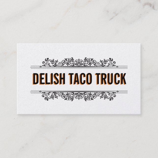 Cartão De Visita Elementos naturais | Caminhão de comida (Opção de  (Frente)