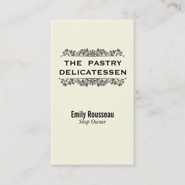 Cartão De Visita Elementos naturais | Delicatessen 2 (Frente)