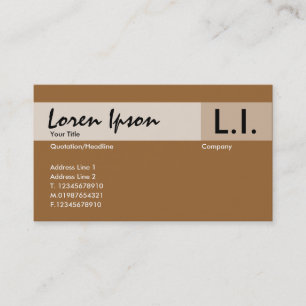 Cartão De Visita Elementos Químicos - Castanho-Médio