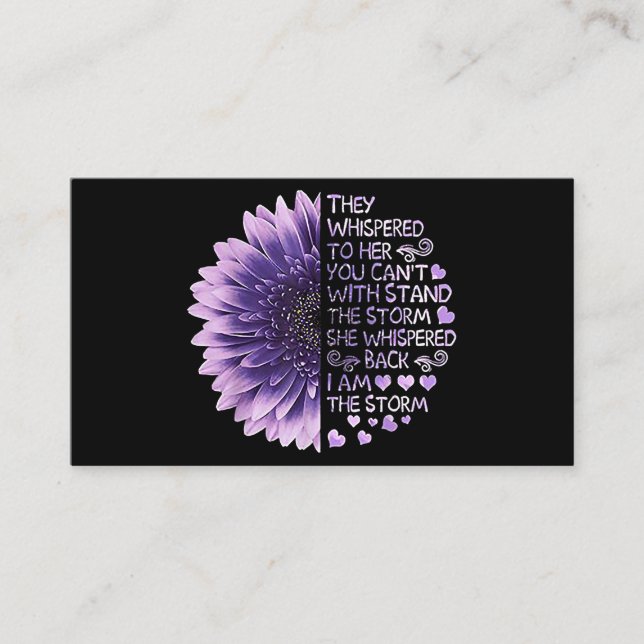 Cartão De Visita Eles sussurravam para ela. Você não pode ficar com (Frente)