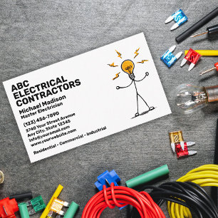 Cartão De Visita Eletricista   Empreiteiro Elétrico