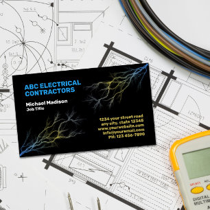 Cartão De Visita Eletricista Empreiteiro Elétrico