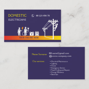 Cartão De Visita Eletricistas domésticos