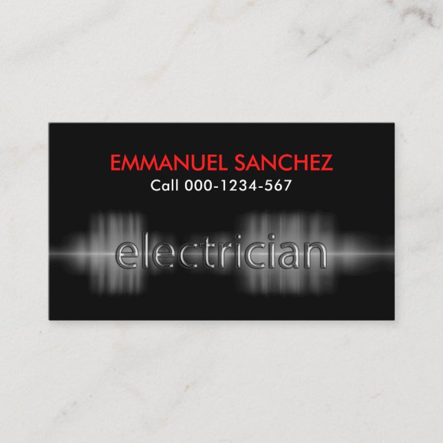 Cartão De Visita Elétrico de corrente elétrica (Frente)