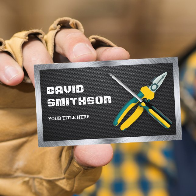 Cartão De Visita Elétrico de Ferramentas de Reparo de Manipuladores (Criador carregado)