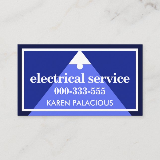 Cartão De Visita Elétrico de quadro de fiação com lâmpada (Frente)