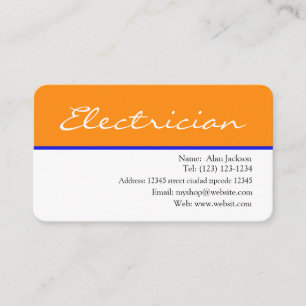 cartão de visita elétrico editável