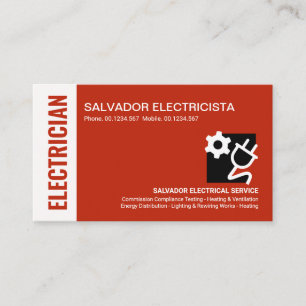 Cartão De Visita Elétrico impressionante de Camadas Vermelhas