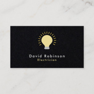 Cartão De Visita Elétrico Lâmpada Castanha Luxúria Preta
