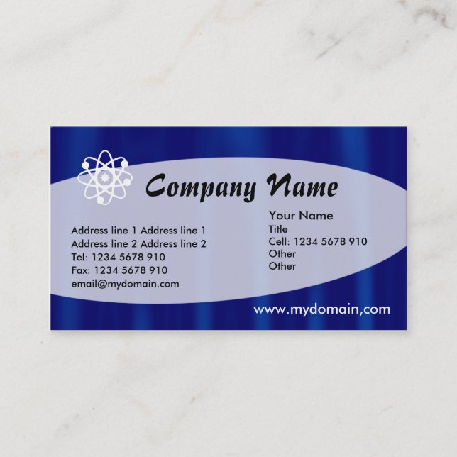 Cartão De Visita Eliptical - Veludo da Meia-Noite (Frente)