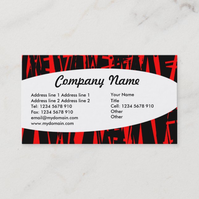 Cartão De Visita Elíptico - Abstrato 06 (Frente)