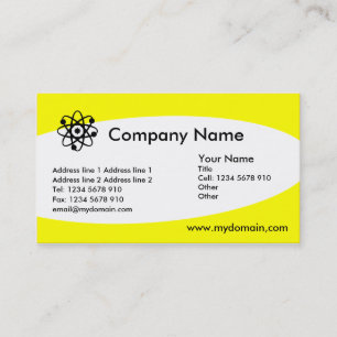 Cartão De Visita Elíptico - Amarelo