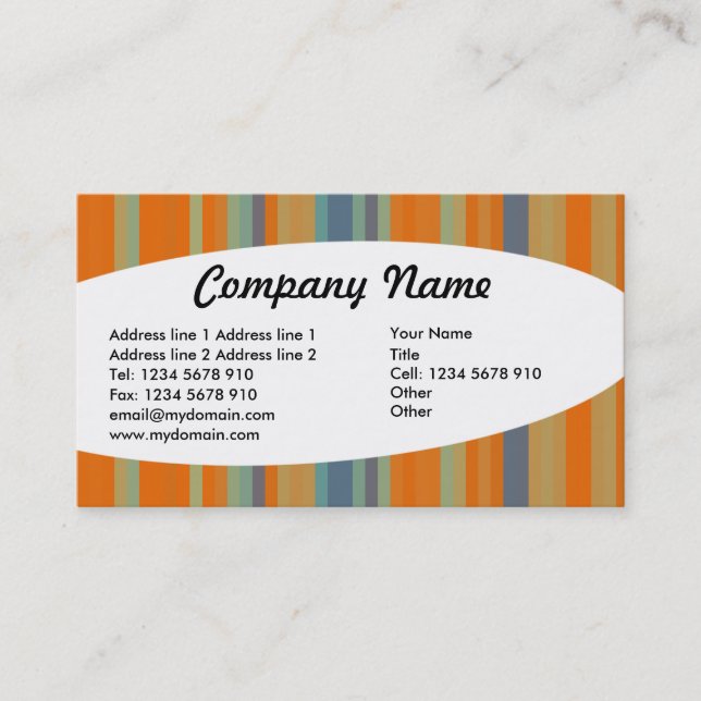 Cartão De Visita Elíptico - Faixa 05 (Frente)