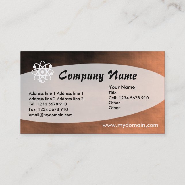 Cartão De Visita Elíptico - Sandstorm marciano (Frente)