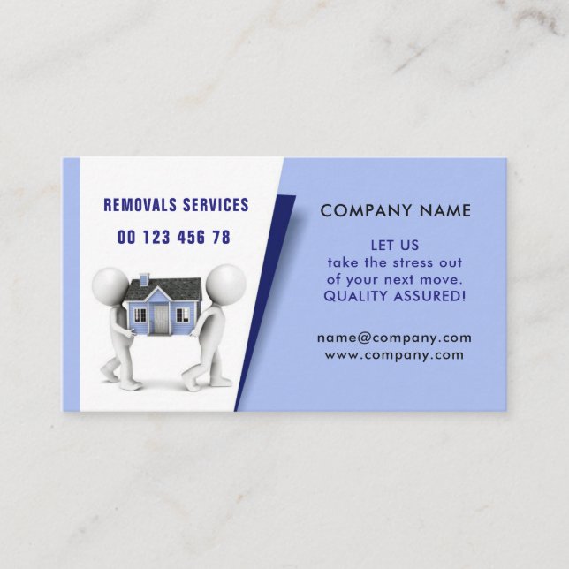 Cartão De Visita Embalando & desembalando o serviço, serviço das (Frente)