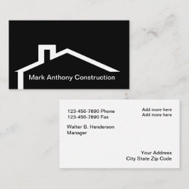 Cartão De Visita Emblem de telhado de construção moderna