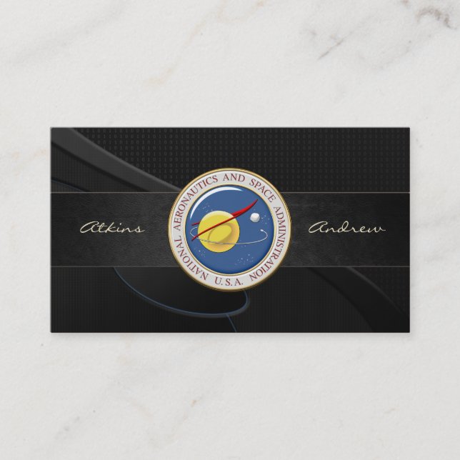 Cartão De Visita Emblem NASA [3D] (Frente)