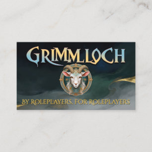 Cartão De Visita Emblema de Cabra Grimmloch Fantasia RPG