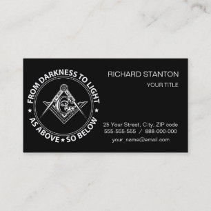 Cartão De Visita Emblema de Freemasonry