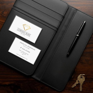 Cartão De Visita Emblema Dourado Minimalista Elegante Para Qualquer