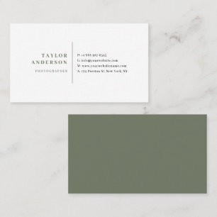 Cartão De Visita Emerald Green Modern Serif Típica Minimalista