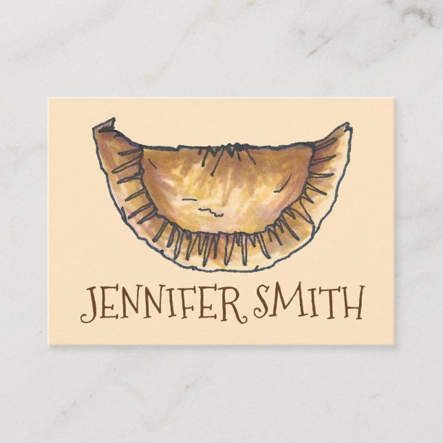 Cartão De Visita Empanada Personalizada - Comida de pastelaria espa (Frente)