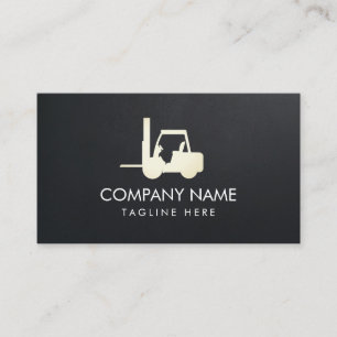 Cartão De Visita Empilhador de Glod, Logística - Profissional
