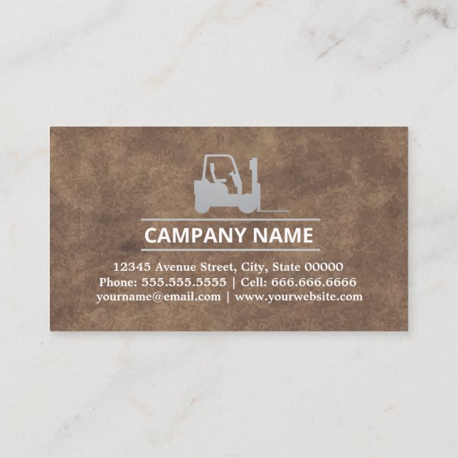 Cartão De Visita Empilhador, Logística - Profissional (Verso)