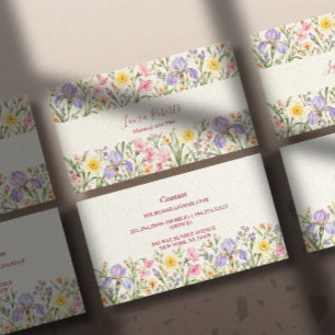 Cartão De Visita Empreendimento Floral Primavera Pastel