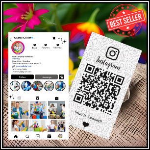 Cartão De Visita Empregada Doméstica Limpeza Instagram Código QR