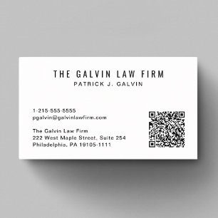 Cartão De Visita Empregado de Empresa de Código QR Profissional
