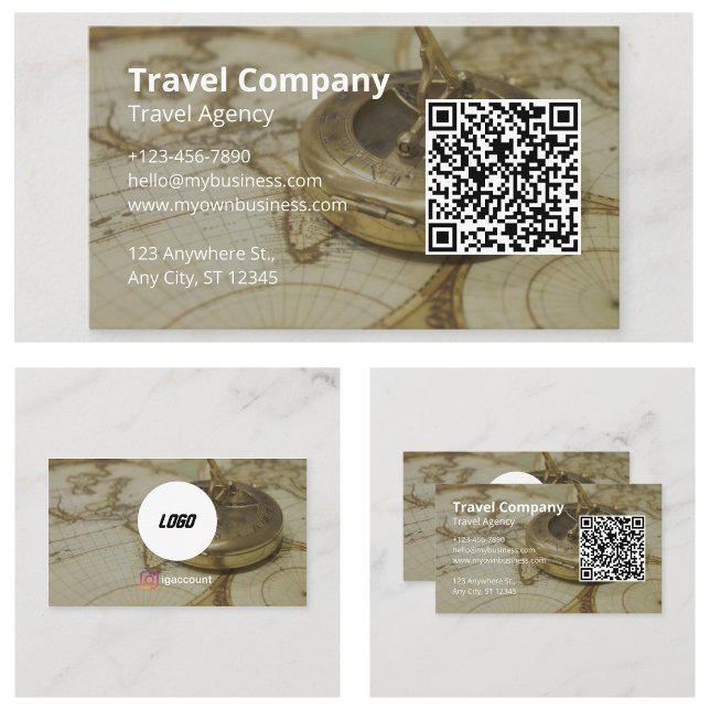 Cartão De Visita Empresa Agência viagem (Travel Agency Company Business Cards)