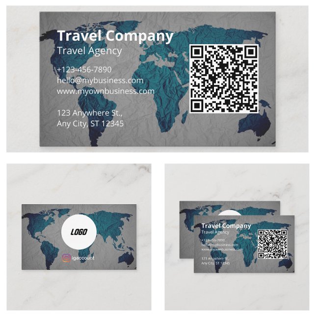 Cartão De Visita Empresa Agência viagem (Travel Agency Company Business Cards)