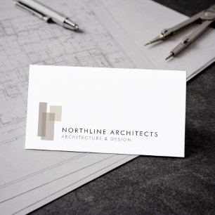 Cartão De Visita Empresa de Arquitetura Moderna Minimalista