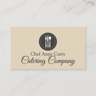 Cartão De Visita Empresa de Catering de Chef Profissional