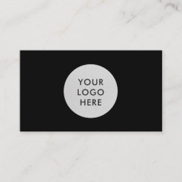 Cartão De Visita Empresa de código QR do logotipo preto profissiona