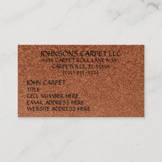 Cartão De Visita Empresa de instalação de tapetes