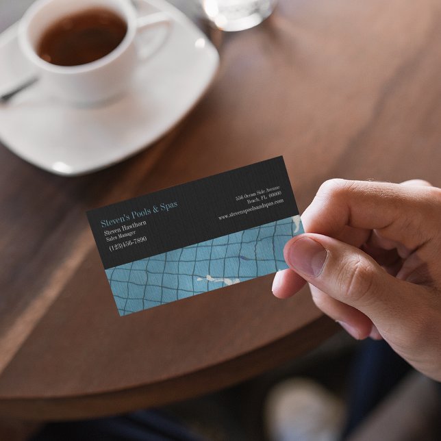 Cartão De Visita Empresa de piscinas e Spa (Criador carregado)